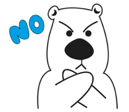 Aimi & Toshi : Ken white bear powerful sticker #12360144