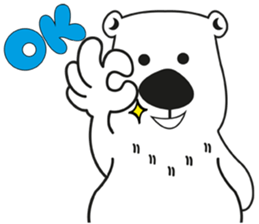 Aimi & Toshi : Ken white bear powerful sticker #12360145