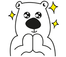 Aimi & Toshi : Ken white bear powerful sticker #12360146