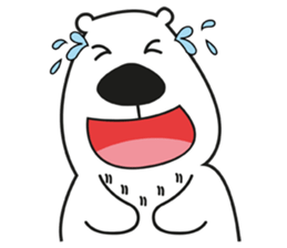 Aimi & Toshi : Ken white bear powerful sticker #12360147