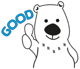 Aimi & Toshi : Ken white bear powerful sticker #12360148