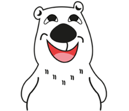 Aimi & Toshi : Ken white bear powerful sticker #12360149