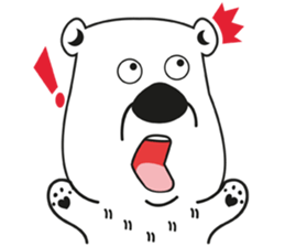 Aimi & Toshi : Ken white bear powerful sticker #12360150