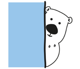 Aimi & Toshi : Ken white bear powerful sticker #12360155