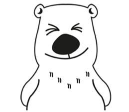 Aimi & Toshi : Ken white bear powerful sticker #12360157