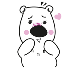 Aimi & Toshi : Ken white bear powerful sticker #12360159