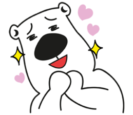 Aimi & Toshi : Ken white bear powerful sticker #12360160