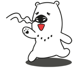 Aimi & Toshi : Ken white bear powerful sticker #12360162