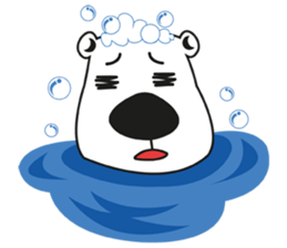 Aimi & Toshi : Ken white bear powerful sticker #12360164