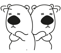 Aimi & Toshi : Ken white bear powerful sticker #12360165