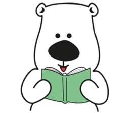 Aimi & Toshi : Ken white bear powerful sticker #12360166