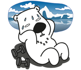 Aimi & Toshi : Ken white bear powerful sticker #12360167