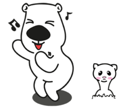 Aimi & Toshi : Ken white bear powerful sticker #12360169