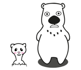 Aimi & Toshi : Ken white bear powerful sticker #12360172