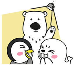 Aimi & Toshi : Ken white bear powerful sticker #12360174