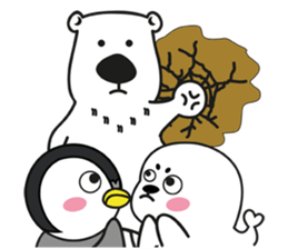 Aimi & Toshi : Ken white bear powerful sticker #12360175