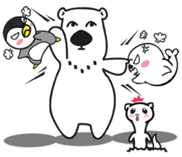 Aimi & Toshi : Ken white bear powerful sticker #12360176