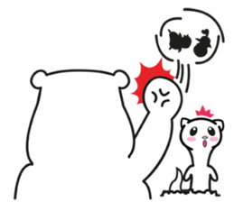 Aimi & Toshi : Ken white bear powerful sticker #12360177