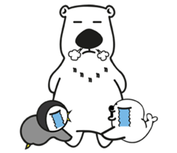 Aimi & Toshi : Ken white bear powerful sticker #12360178