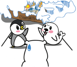 Aimi & Toshi : Ken white bear powerful sticker #12360179