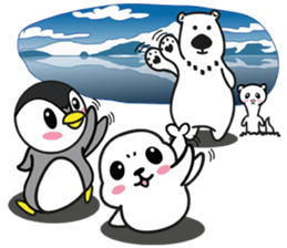 Aimi & Toshi : Ken white bear powerful sticker #12360181