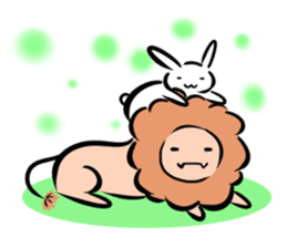 A Rabbite and sometime a Lion Sticker sticker #12363653