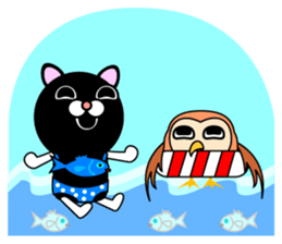 Cats sometimes owls sticker #12363772