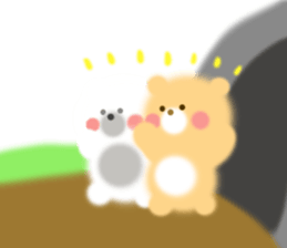 Fluffy Bear Daikichi and shoukichi 2 sticker #12364009