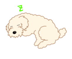 Cute white dog and his friends sticker #12364471