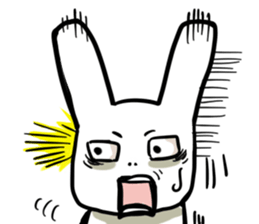 Funny cat and rabbit sticker #12365795