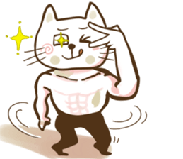 Funny cat and rabbit sticker #12365808