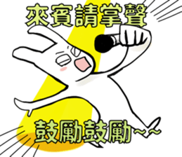 Funny cat and rabbit sticker #12365809
