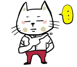 Funny cat and rabbit sticker #12365817