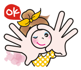 40 facial expressions of a lovely lady sticker #12367223