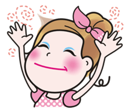 40 facial expressions of a lovely lady sticker #12367232