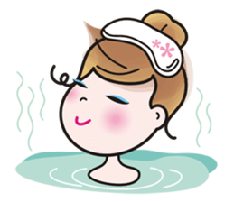 40 facial expressions of a lovely lady sticker #12367234