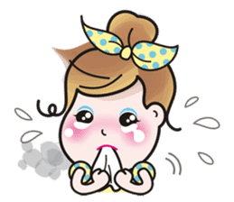 40 facial expressions of a lovely lady by Coral C. sticker #12367241