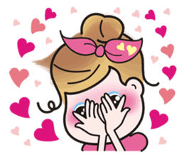 40 facial expressions of a lovely lady by Coral C. sticker #12367243