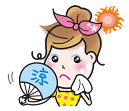 40 facial expressions of a lovely lady sticker #12367244