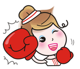 40 facial expressions of a lovely lady sticker #12367245