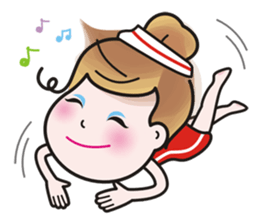 40 facial expressions of a lovely lady sticker #12367250