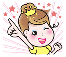 40 facial expressions of a lovely lady sticker #12367251