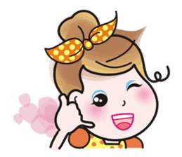 40 facial expressions of a lovely lady by Coral C. sticker #12367255