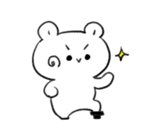 Polar Bear KAOMOJI Sticker sticker #12367265