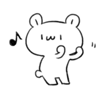 Polar Bear KAOMOJI Sticker sticker #12367268
