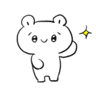 Polar Bear KAOMOJI Sticker sticker #12367271