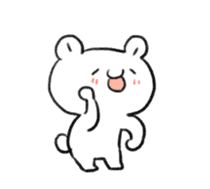 Polar Bear KAOMOJI Sticker sticker #12367276
