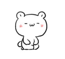 Polar Bear KAOMOJI Sticker sticker #12367277