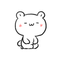 Polar Bear KAOMOJI Sticker sticker #12367277