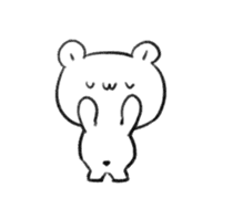 Polar Bear KAOMOJI Sticker sticker #12367278